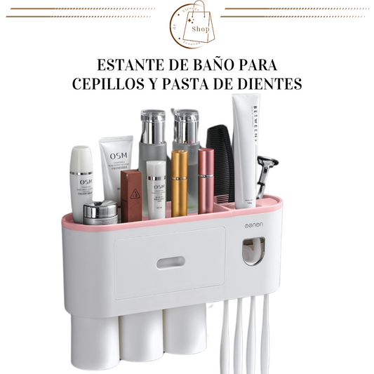 Estante de baño para cepillos y pasta de dientes